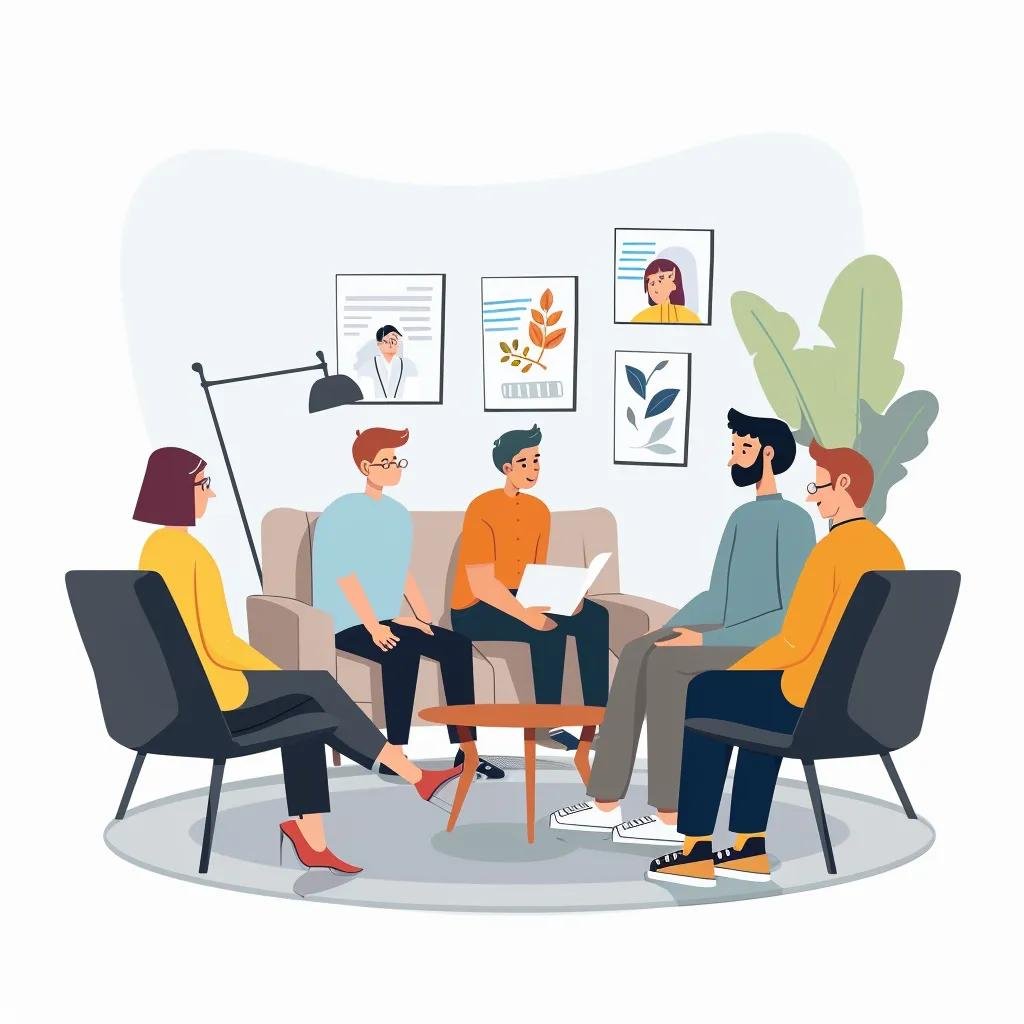 Family meeting with a professional interventionist guiding a structured intervention process